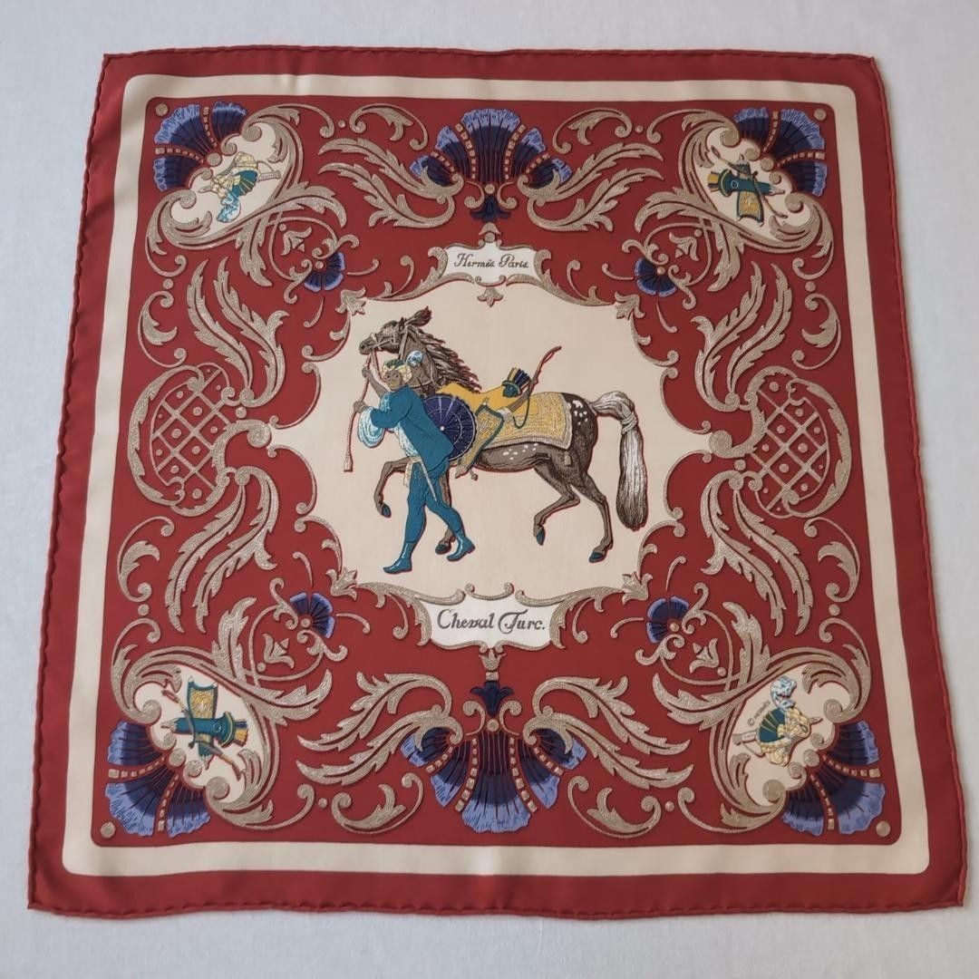 Hermes Petit Carre 45 Cheval Turc Silk Scarf