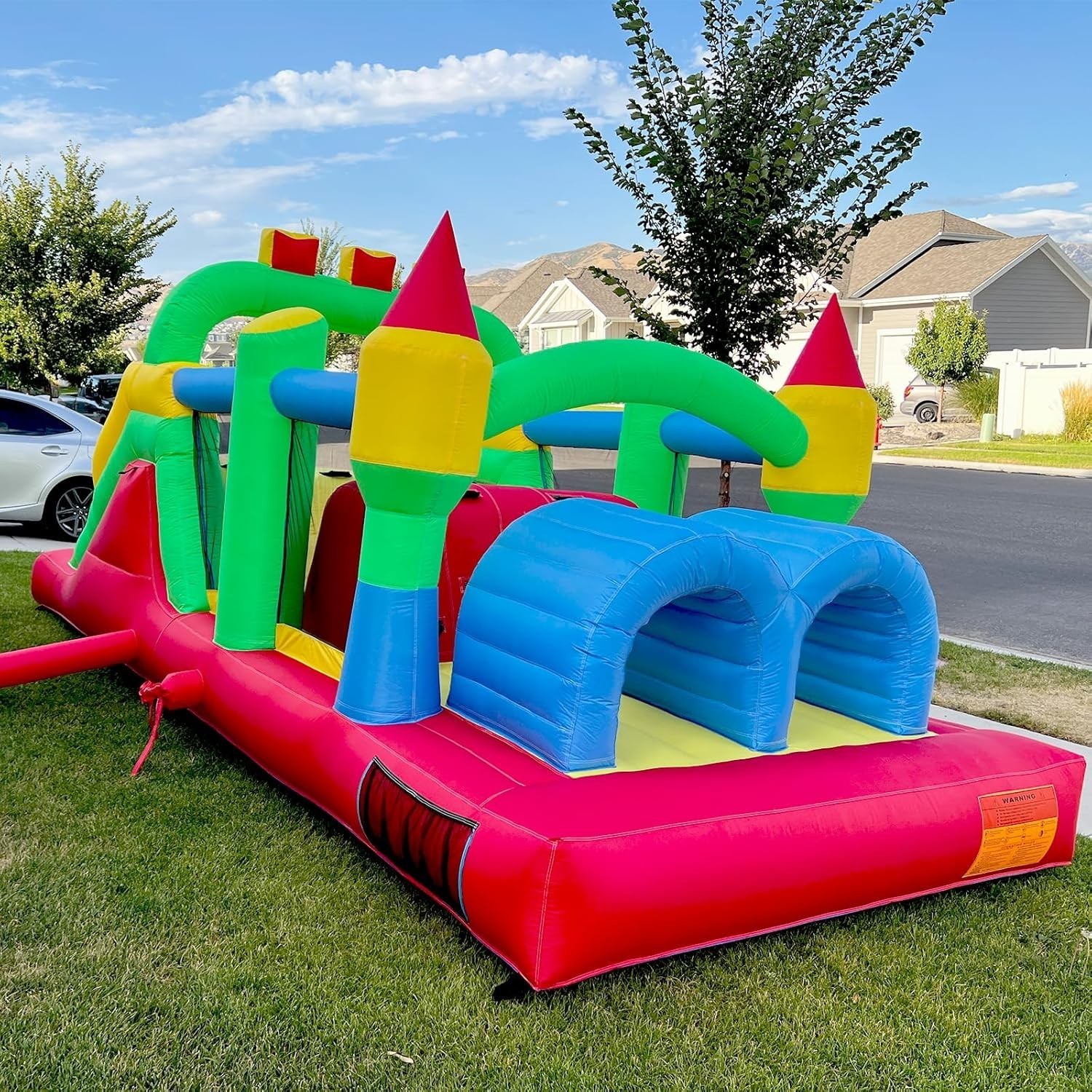 🎉Inflatable Bounce House Obstacle Course for Big Kids 3-12 with Large Slide🎉 🎉Inflatable Bounce House Obstacle Course for Big Kids 3-12 with Large Slide🎉