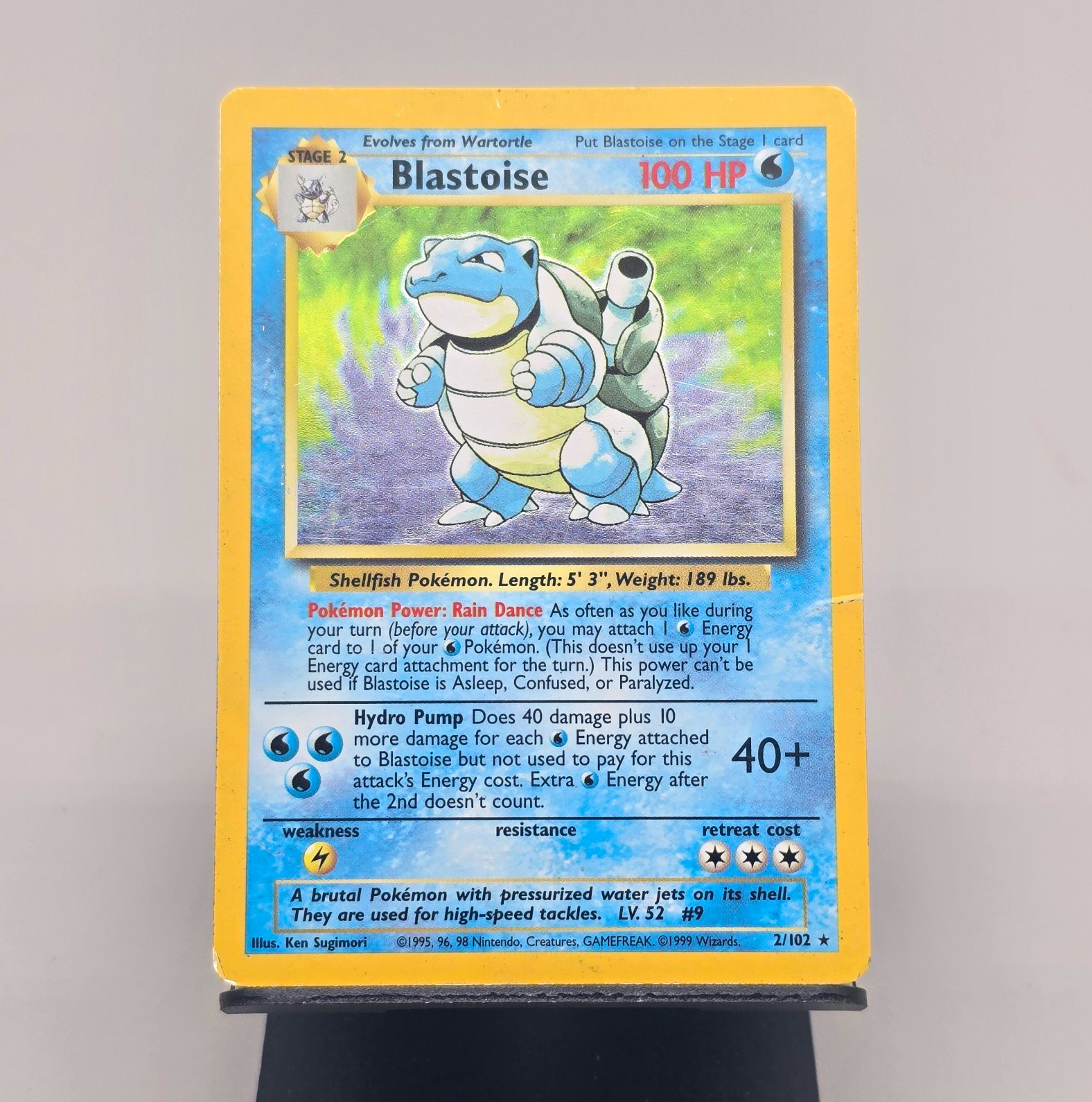 Blastoise Base Set 2/102 Holo Rare Pokemon TCG English 1999 Wizards of the Coast