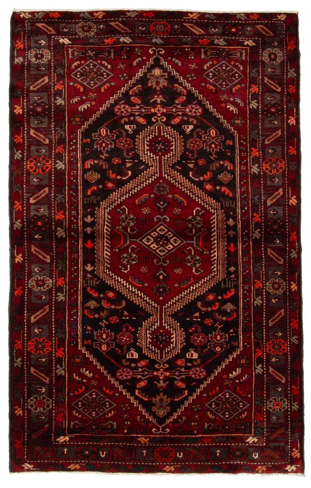 Vintage Hand-Knotted Area Rug 4\'8\
