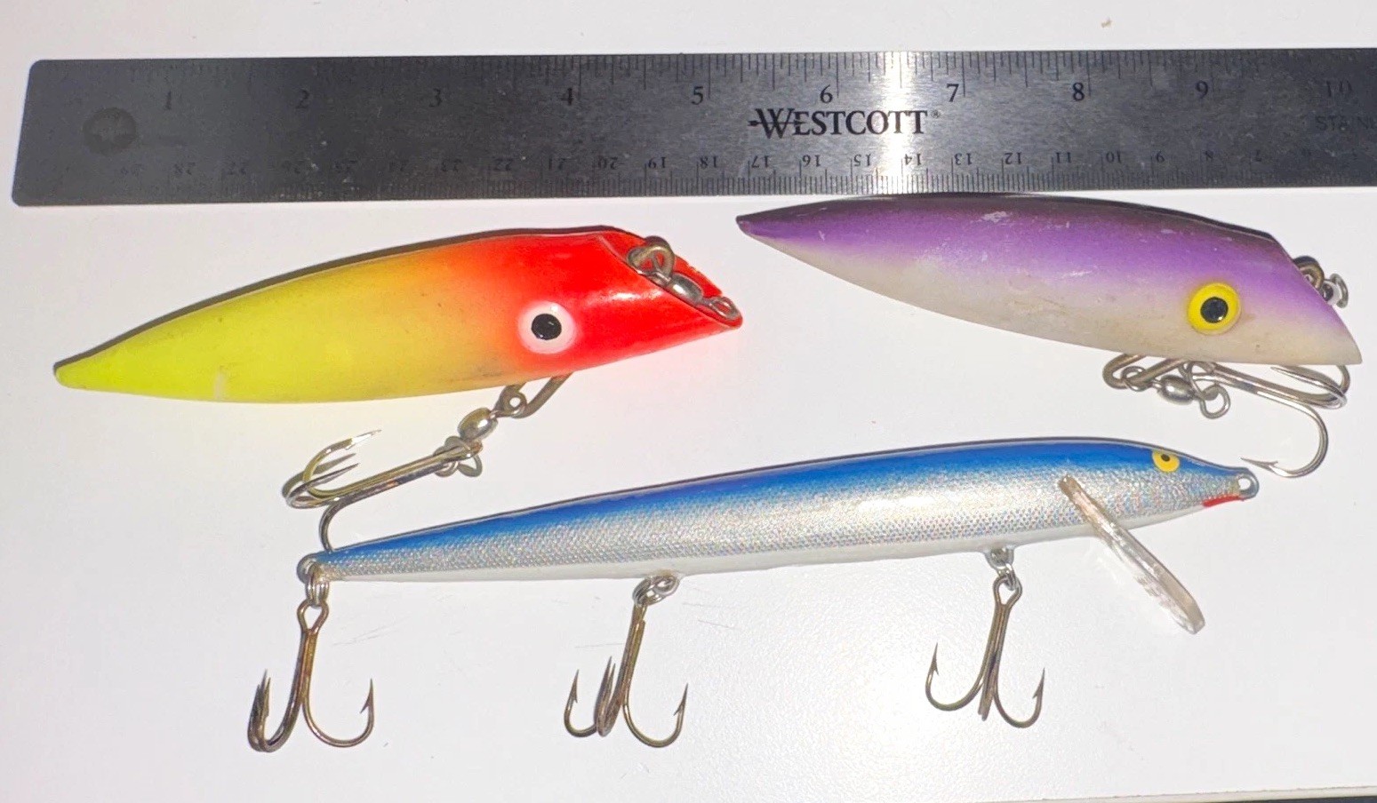 Vintage Fishing Lure Lot - Rapala Finland Balsa Minnow & Musky Pike Wooden Plugs Vintage Fishing Lure Lot - Rapala Finland Balsa Minnow & Musky Pike Wooden Plugs