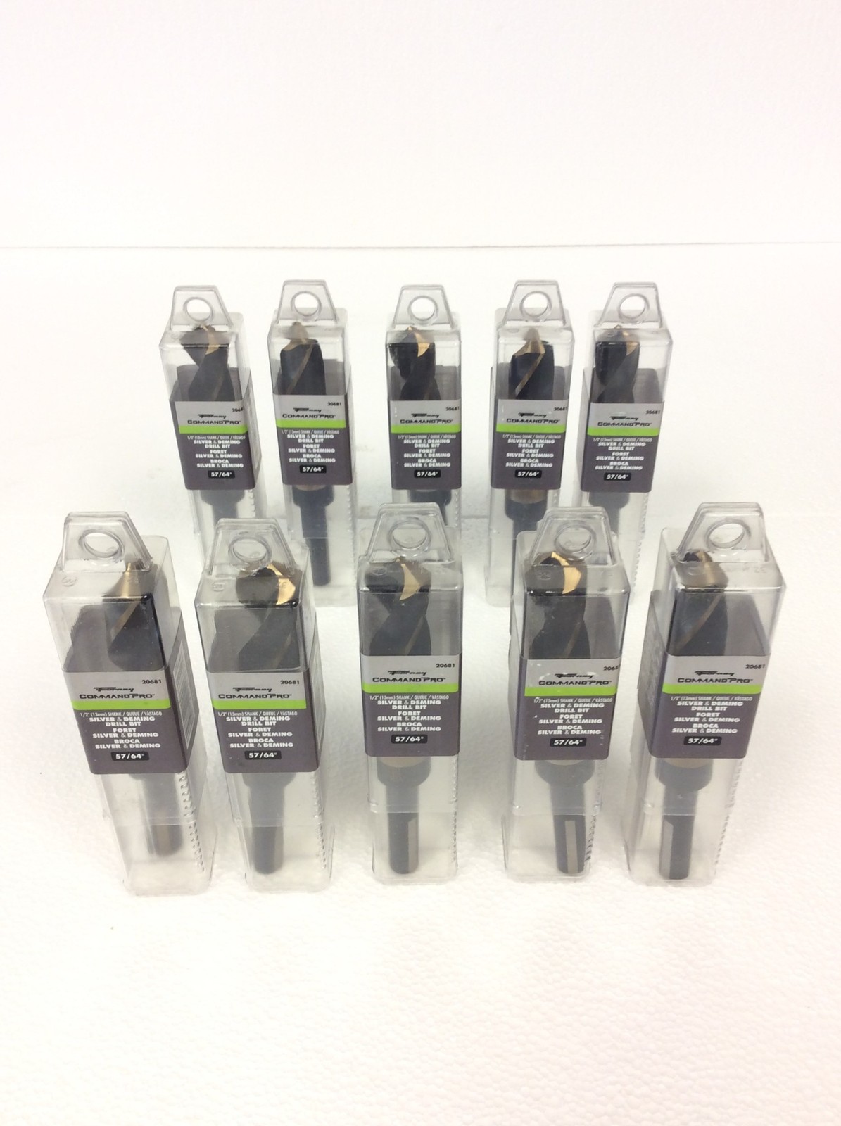 10x NEW Forney Command Pro 20681 Silver & Deming Drill Bit 57/64\