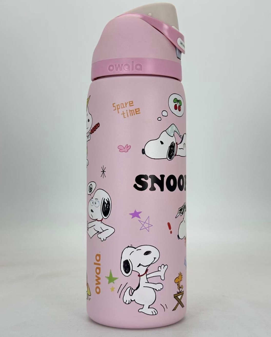 New pink Snoopy Water Bottle Owala 32oz Stainless Steel Exclusive Edition New pink Snoopy Water Bottle Owala 32oz Stainless Steel Exclusive Edition