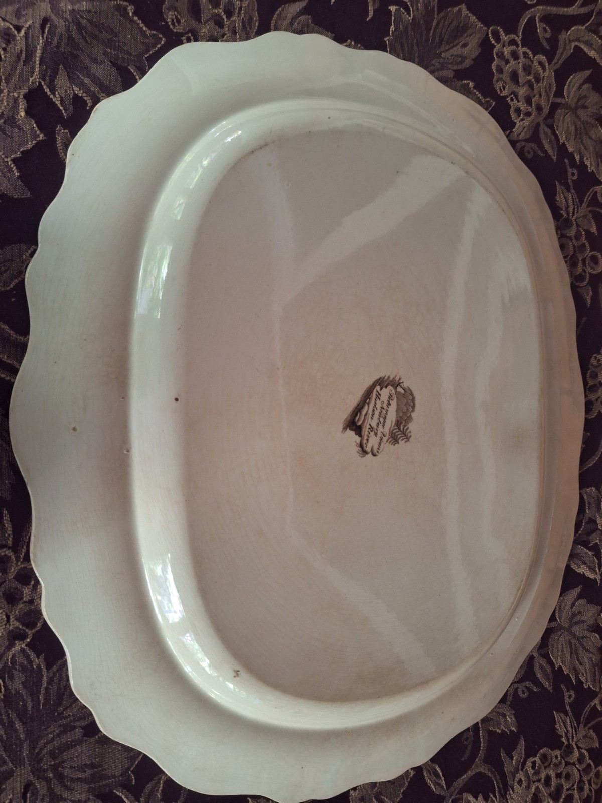 Rare Antique Picturesque Views Newbury Hudson Platter. 17.5 Rare Antique Picturesque Views Newbury Hudson Platter. 17.5