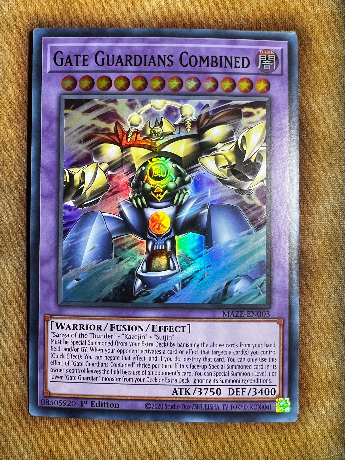 Yugioh Gate Guardians Combined MAZE-EN003 Super Rare 1st Ed NM