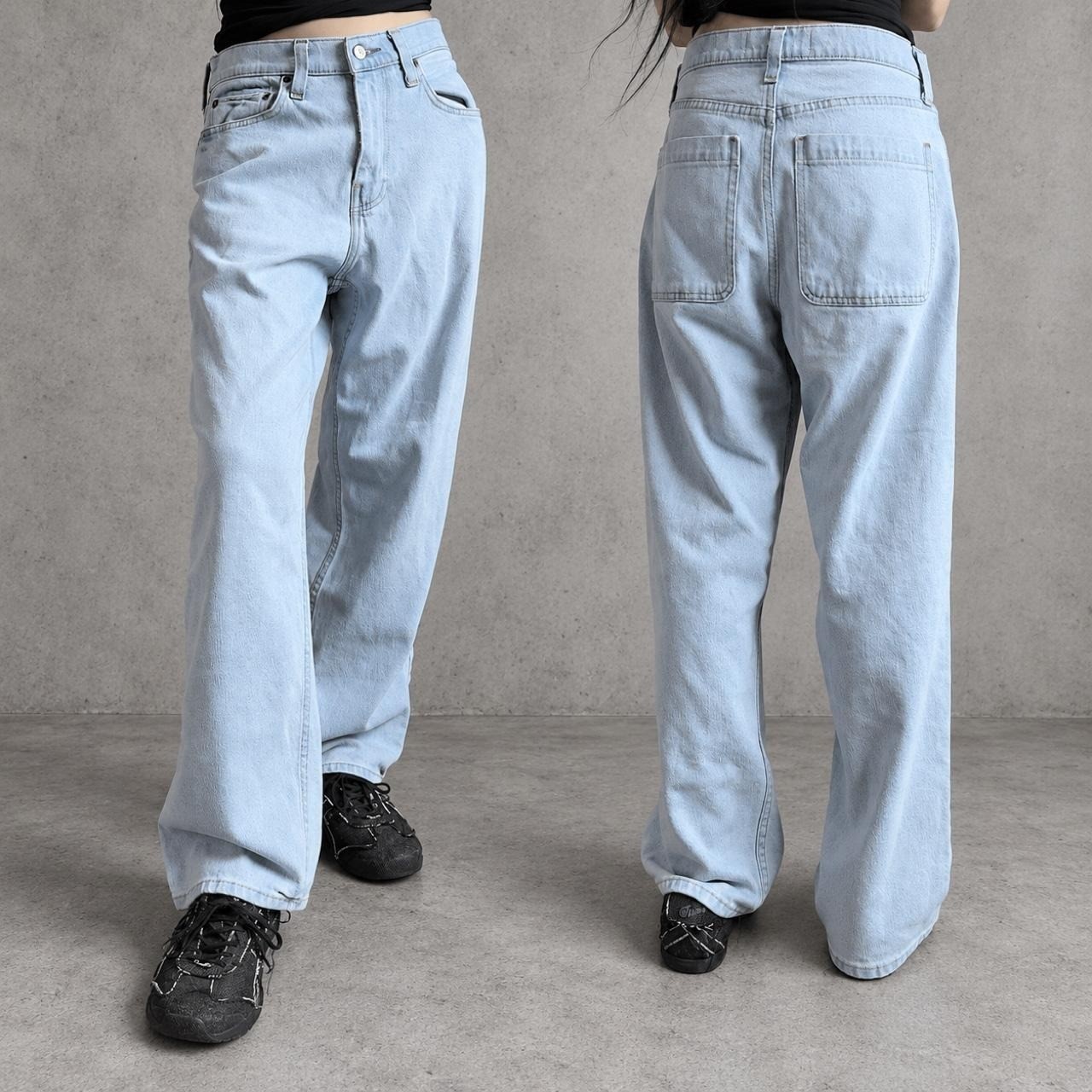 Hollister Light Wash Baggy Jeans Mens W28 L30 Skater Y2K Streetwear Blue Denim