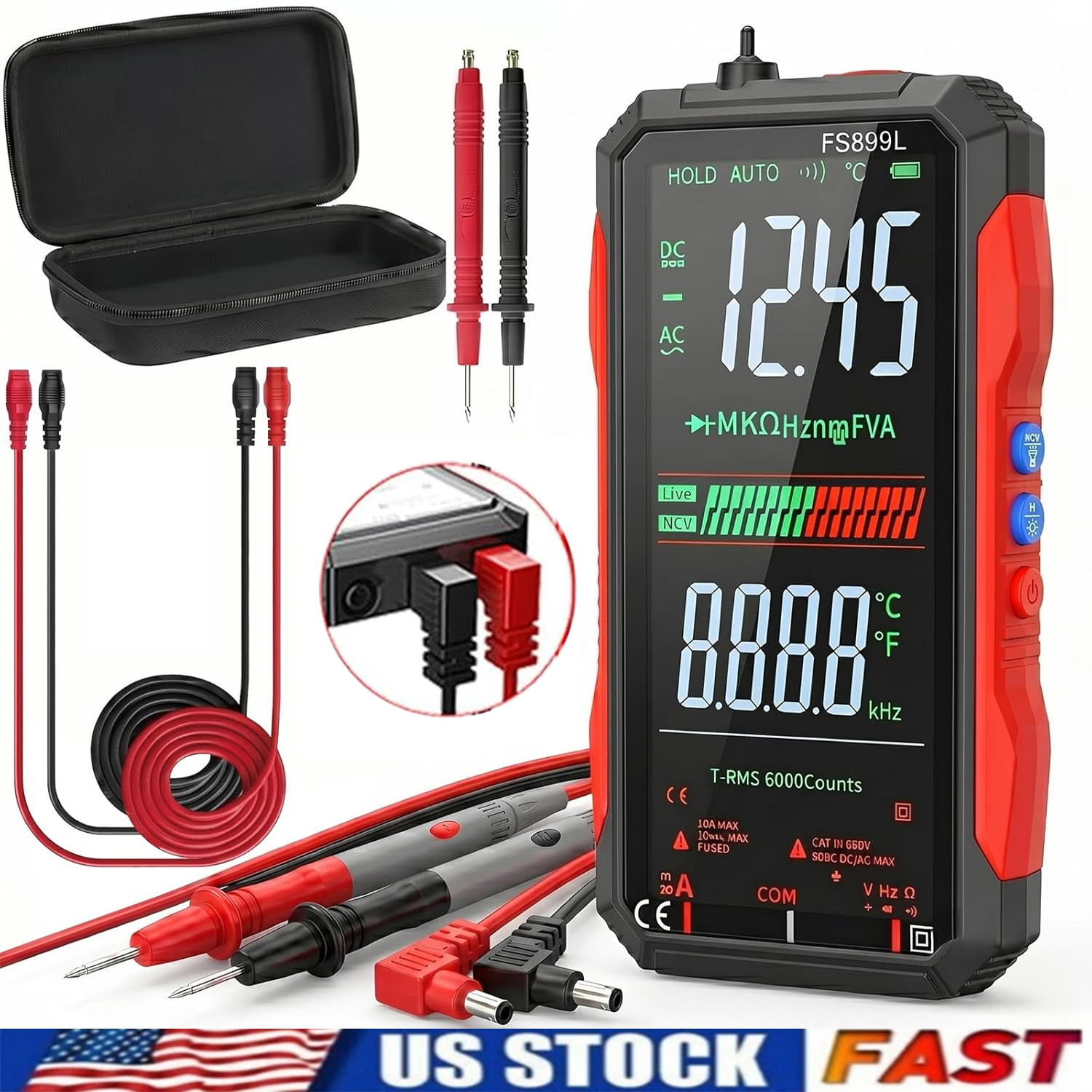 2026 Upgraded FS899L Digital Multimeter Kit, USB-C Rechargeable Color Screen New 2026 Upgraded FS899L Digital Multimeter Kit, USB-C Rechargeable Color Screen New