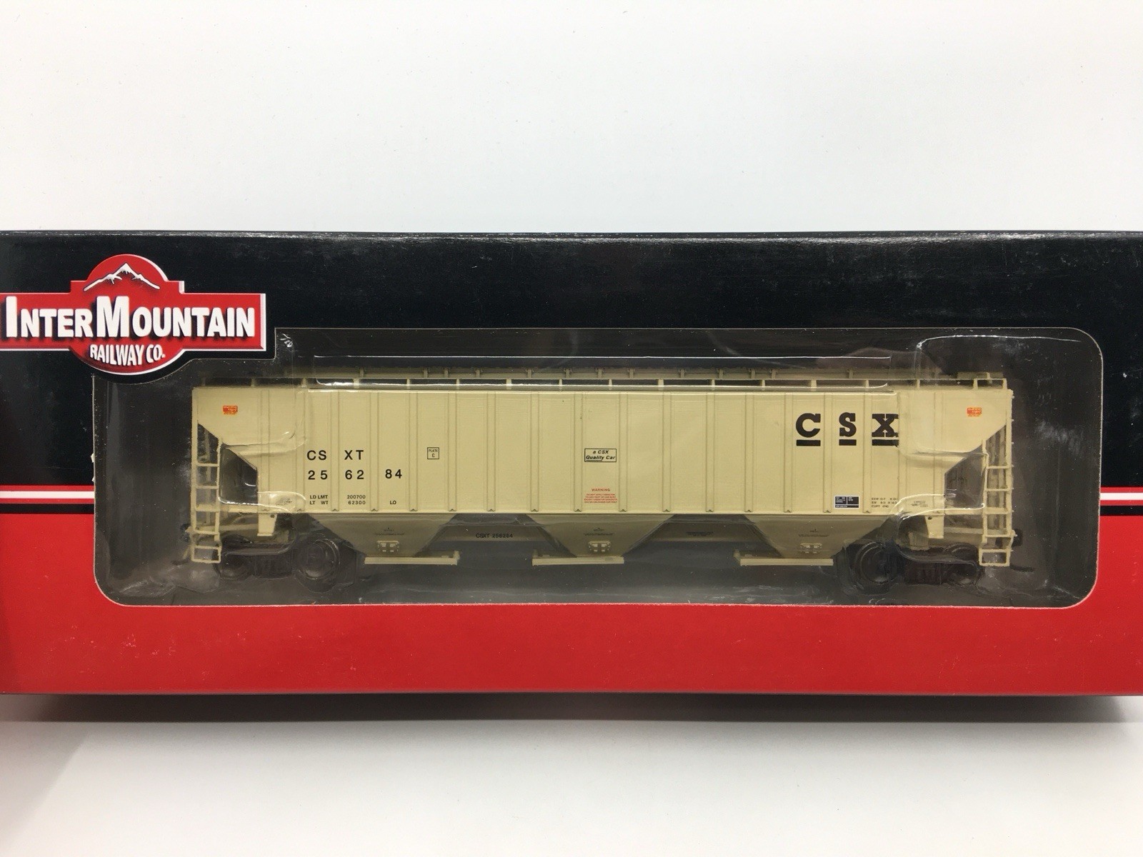 HO Scale Intermountain 45307-26 CSX 4750 Cu Ft 3-Bay Covered Hopper CSXT #256284 HO Scale Intermountain 45307-26 CSX 4750 Cu Ft 3-Bay Covered Hopper CSXT #256284