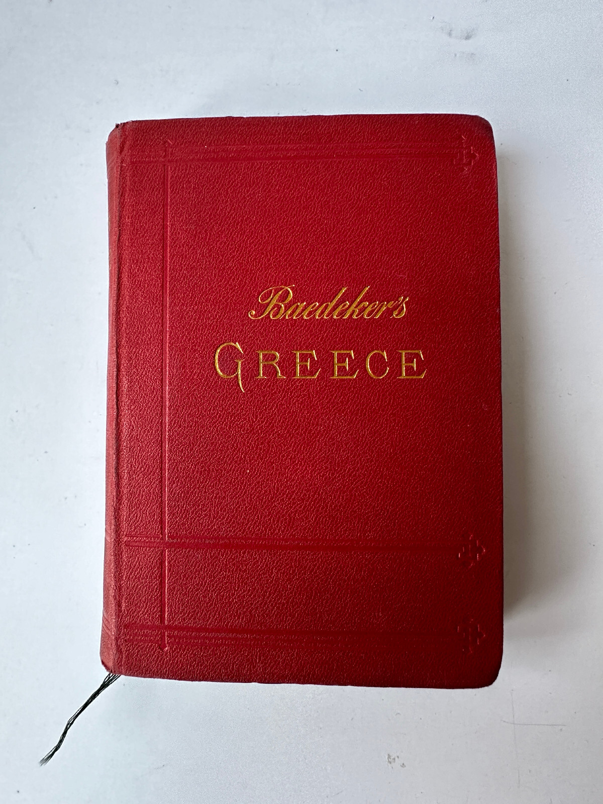 BAEDEKER\'S GREECE 1905 Baedeker Map Guide Card