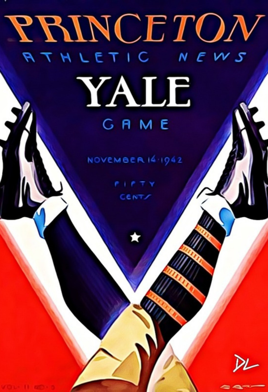 1942 Princeton vs Yale Program Original Pop Art Print - 13 x 19 Poster 1942 Princeton vs Yale Program Original Pop Art Print - 13 x 19 Poster