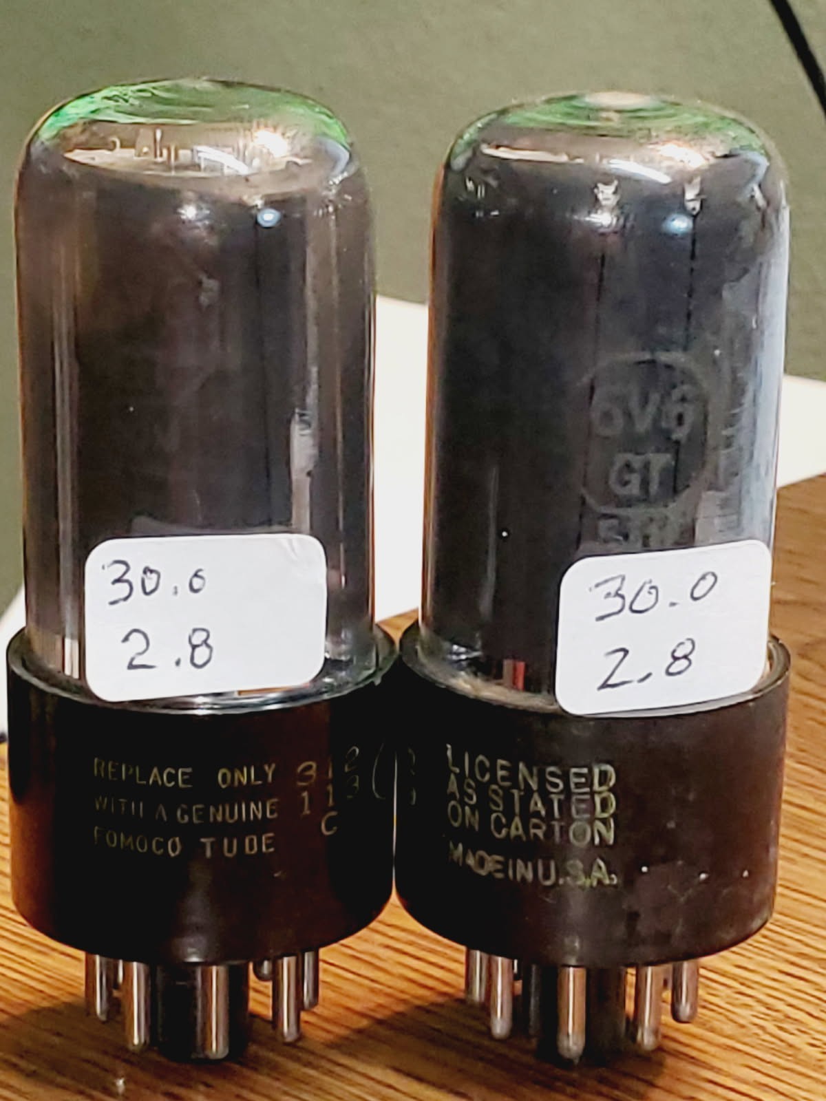 Sylvania 6V6GT  Matched Pair MaxiMatcher2 tested (2)tube lot