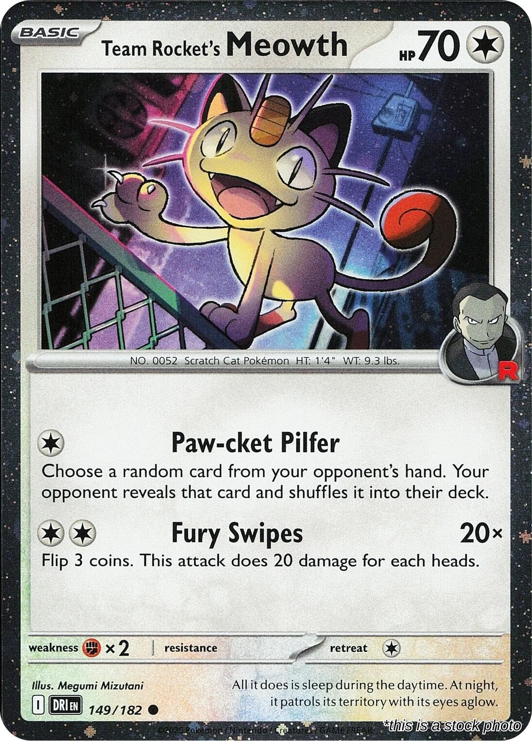 Team Rocket\'s Meowth (Cosmos Holo) [MCAP - 149/182] Holofoil Pokemon NM