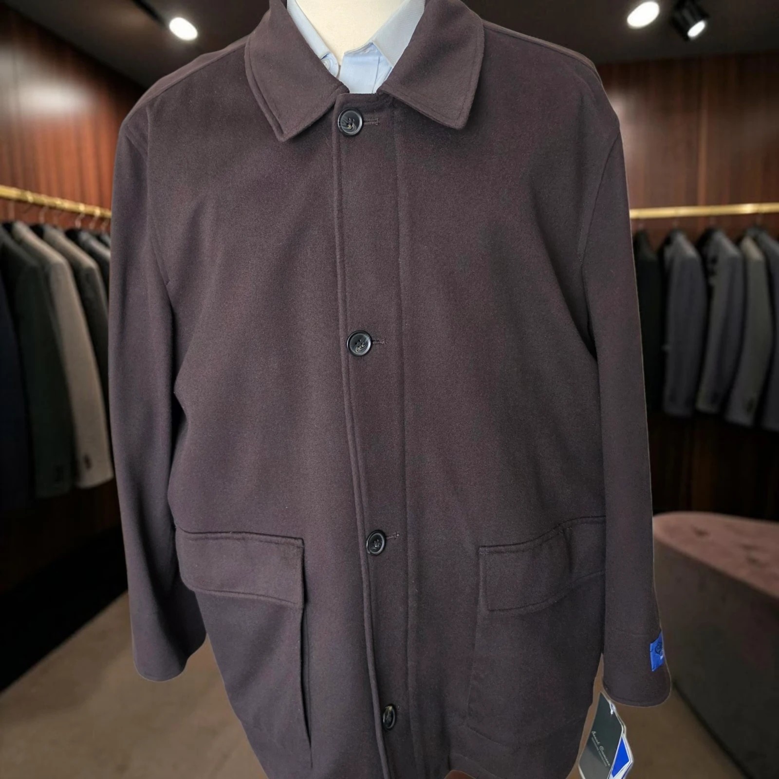 New Loro Piana Storm System Coat XL 46r Brown Daniel Cremieux