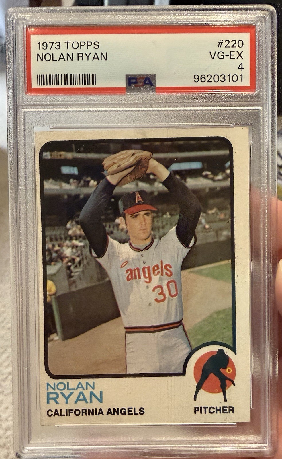 1973 Topps Nolan Ryan #220 PSA 4 California Angels 1973 Topps Nolan Ryan #220 PSA 4 California Angels