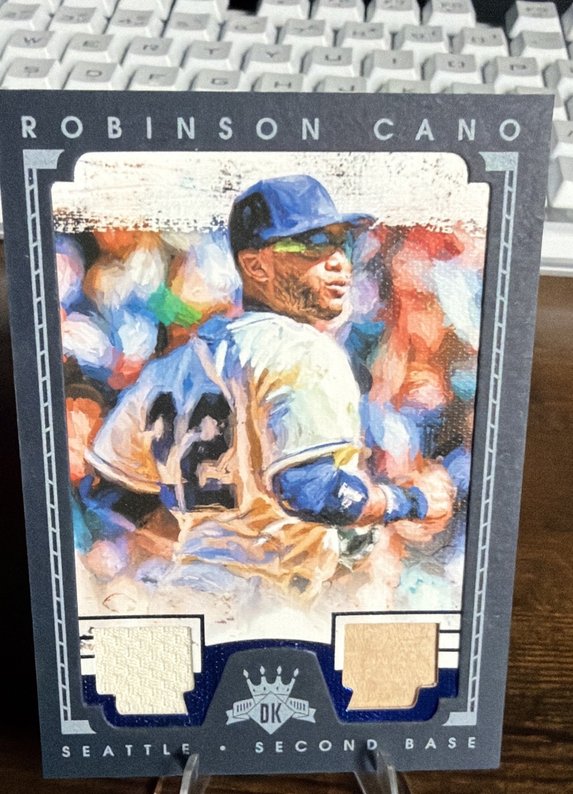 2016 Panini Diamond Kings - Materials Robinson Cano #DKM-RO Blue Framed /15 (MEM 2016 Panini Diamond Kings - Materials Robinson Cano #DKM-RO Blue Framed /15 (MEM