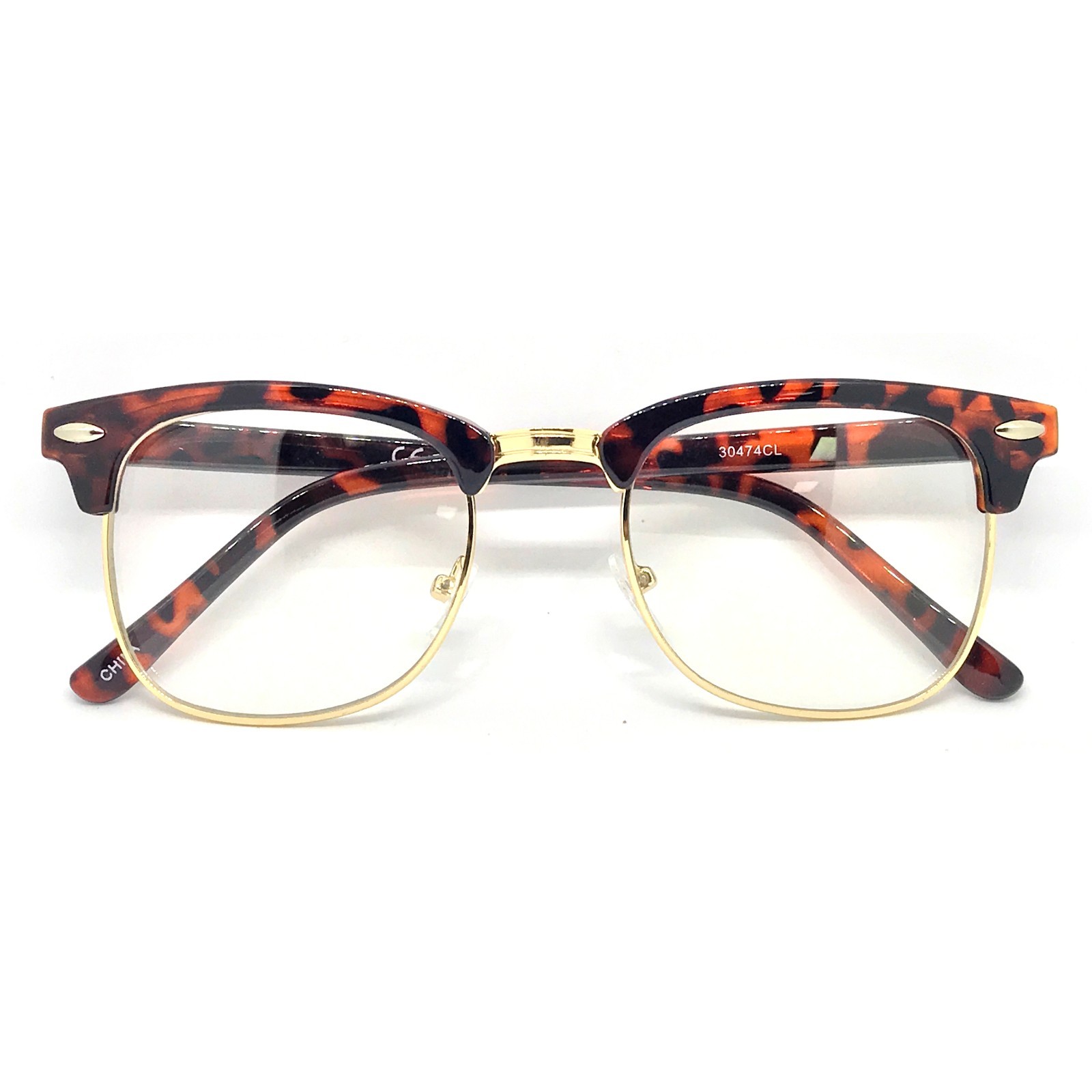 60s Retro Malcolm X Horn Rim Hipster Vintage Glasses Tortoise - Malcom