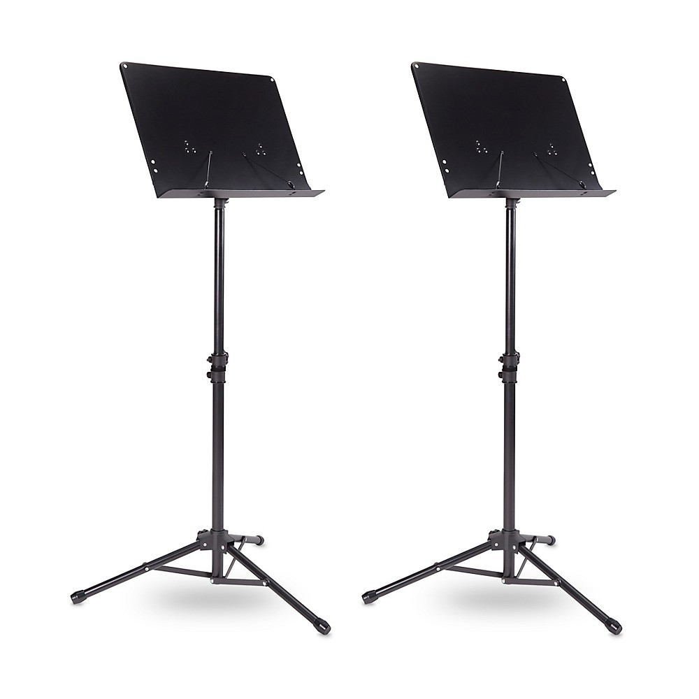 Musician\'s Gear Tripod Orchestral Music Stand Regular Black  2 Pack