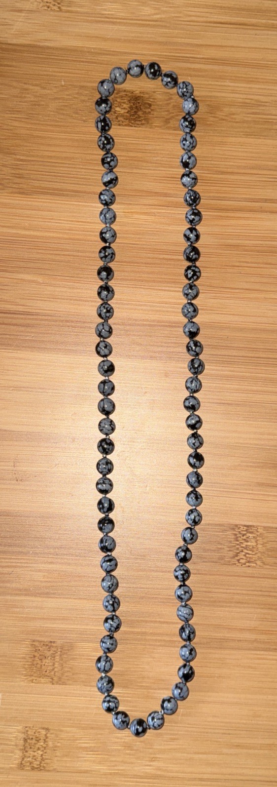26 In Snow Flake Obsidian Necklace 26 In Snow Flake Obsidian Necklace