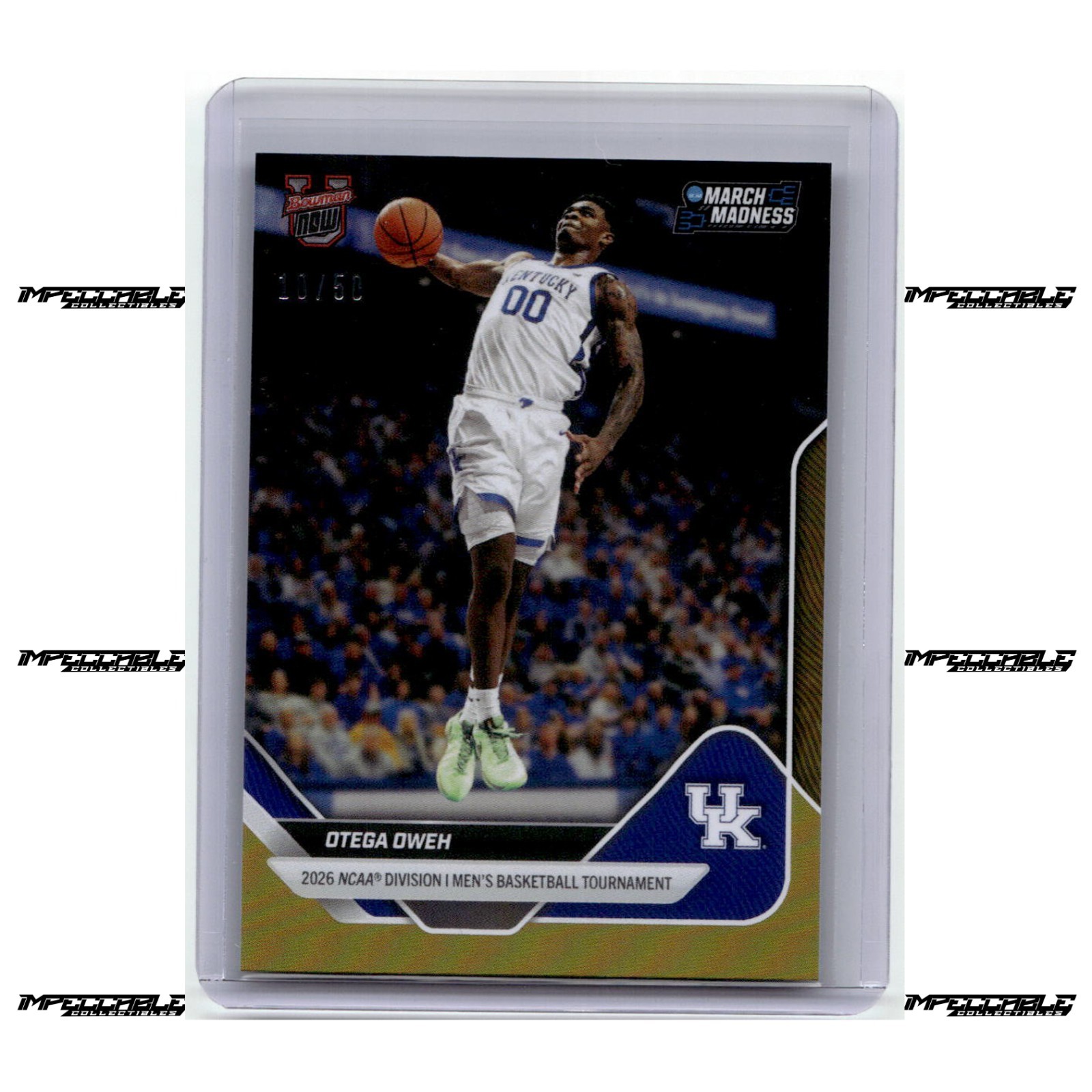 2026 Bowman U Now March Madness - Gold #45 Otega Oweh Rookie /50