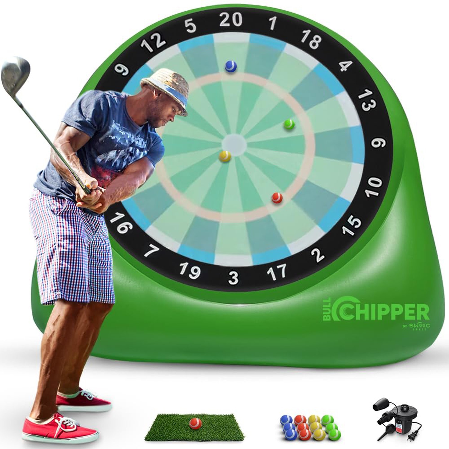 SWOOC Games – Bull Chipper™ | Giant Golf Darts (Over 6ft Tall) w/ 10+ Golf Ga... SWOOC Games – Bull Chipper™ | Giant Golf Darts (Over 6ft Tall) w/ 10+ Golf Ga...