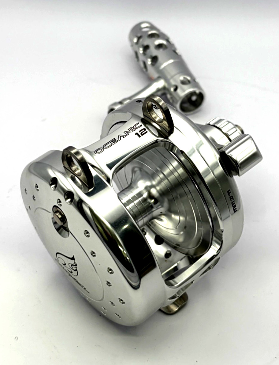 Maxel Oceanic 12 2-Speed Lever Drag Big Game Trolling Reel Silver