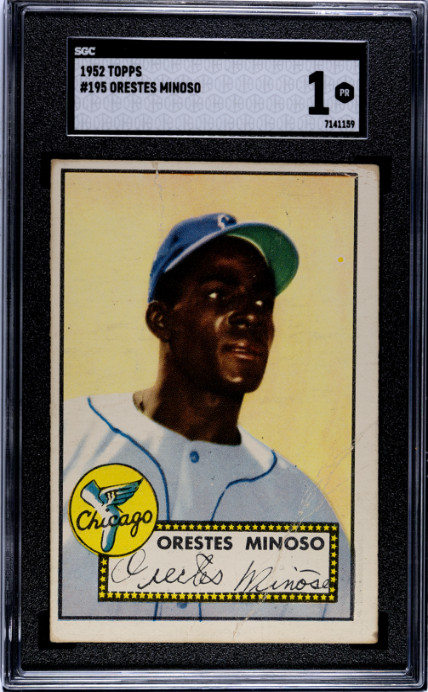1952 Topps #195 Orestes Minoso SGC 1 Minnie Minoso RC 1952 Topps #195 Orestes Minoso SGC 1 Minnie Minoso RC