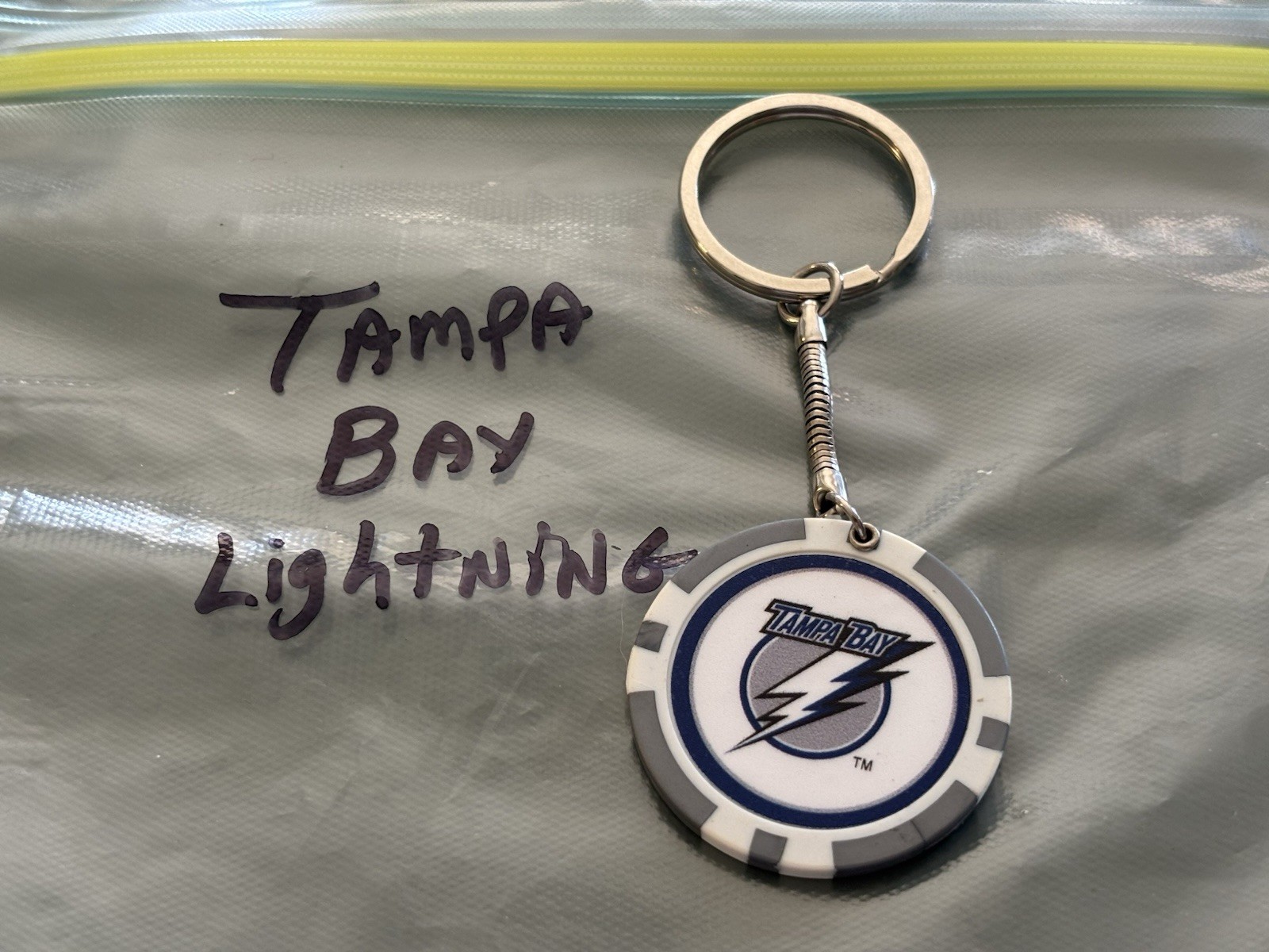 Tampa Bay Keychain Tampa Bay Lightning Gray Tampa Bay Keychain Tampa Bay Lightning Gray