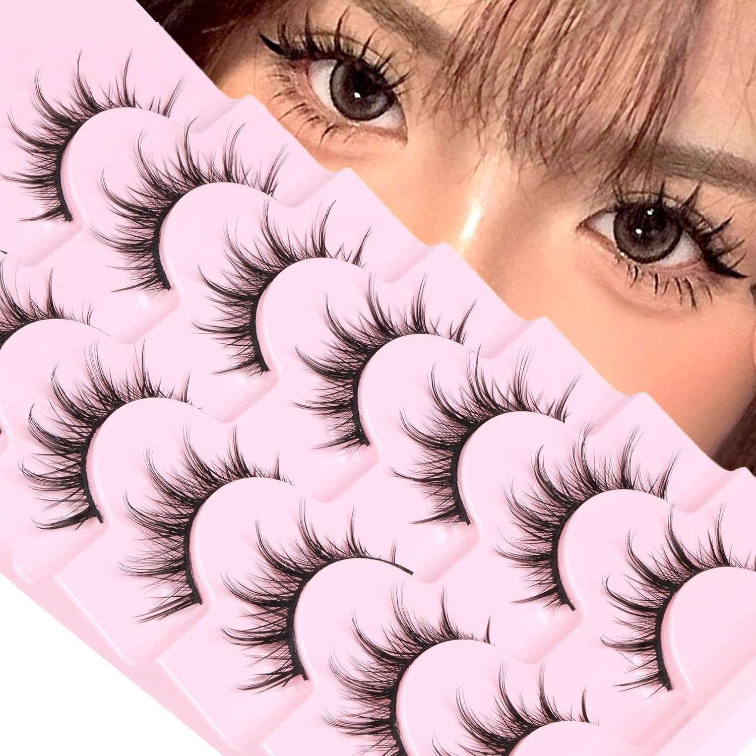 Manga Lashes Natural Look False Eyelashes Anime Lashes Mink Wispy Fluffy Spiky 3 Manga Lashes Natural Look False Eyelashes Anime Lashes Mink Wispy Fluffy Spiky 3