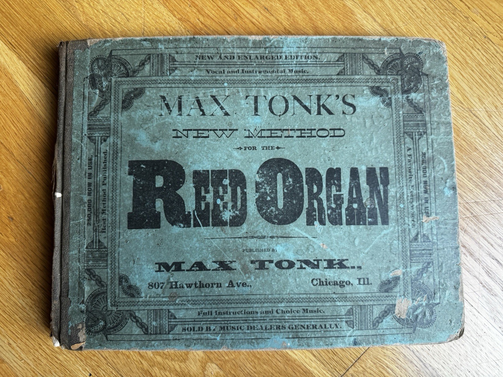 Antique 1880’s Max Tonk New Method Reed Organ Sheet Music Book Chicago