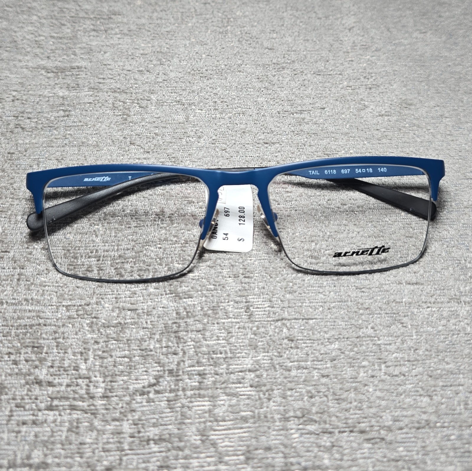 NEW Arnette Tail 6118 697 Blue/Black Eyeglass Frames NWT 54-18-140