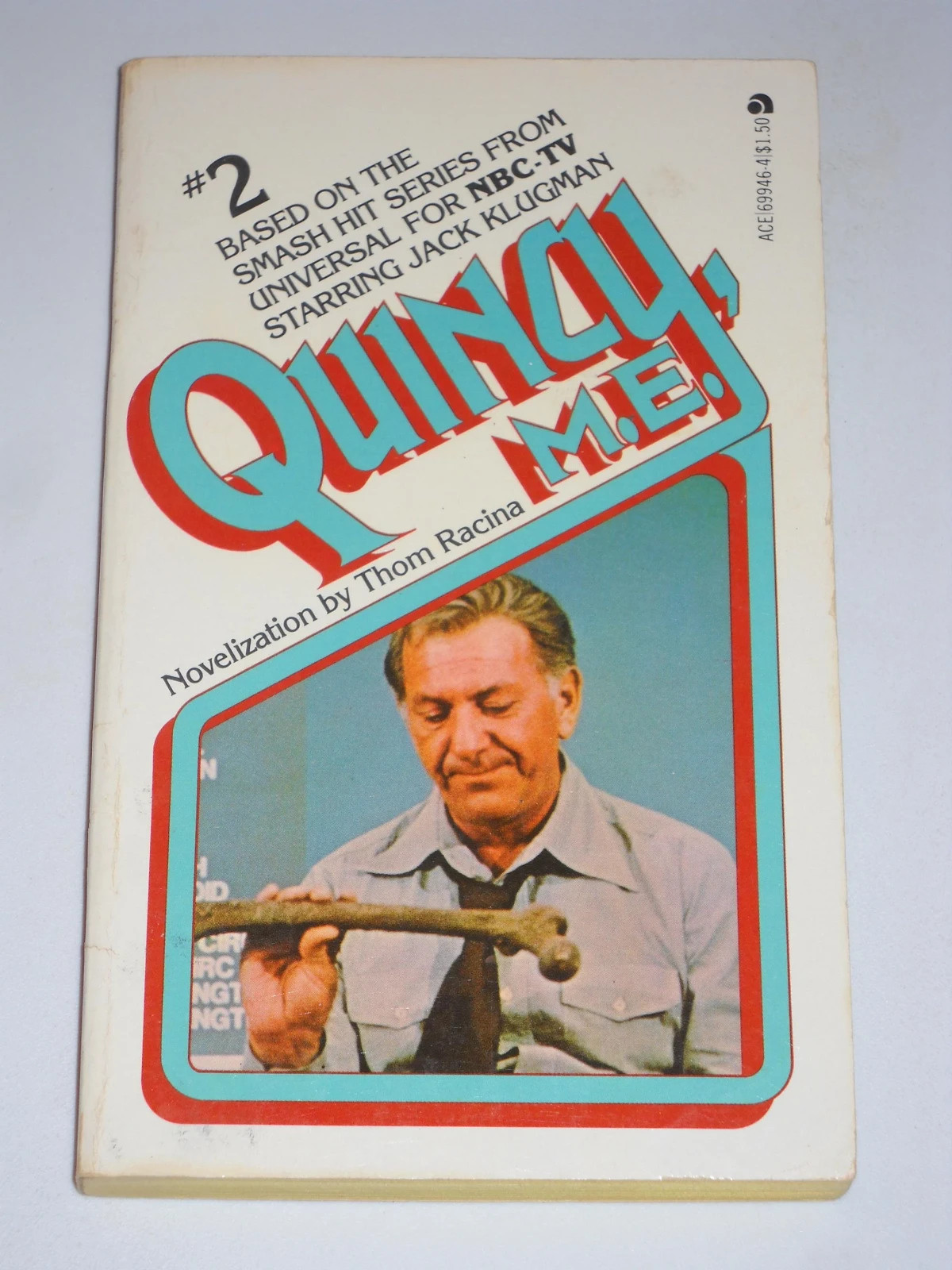 1976 Quincy M.E. #2 FN JACK KLUGMAN Thom Racina Series Vintage TV tie-in pb