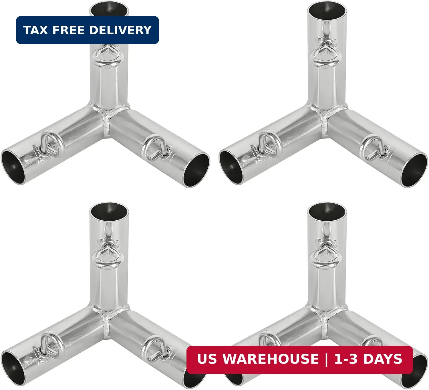4Pcs 3/4in Canopy Corner Fitting 3Way EMT Pipe Golf Frame Batting Cage 4Pcs 3/4in Canopy Corner Fitting 3Way EMT Pipe Golf Frame Batting Cage