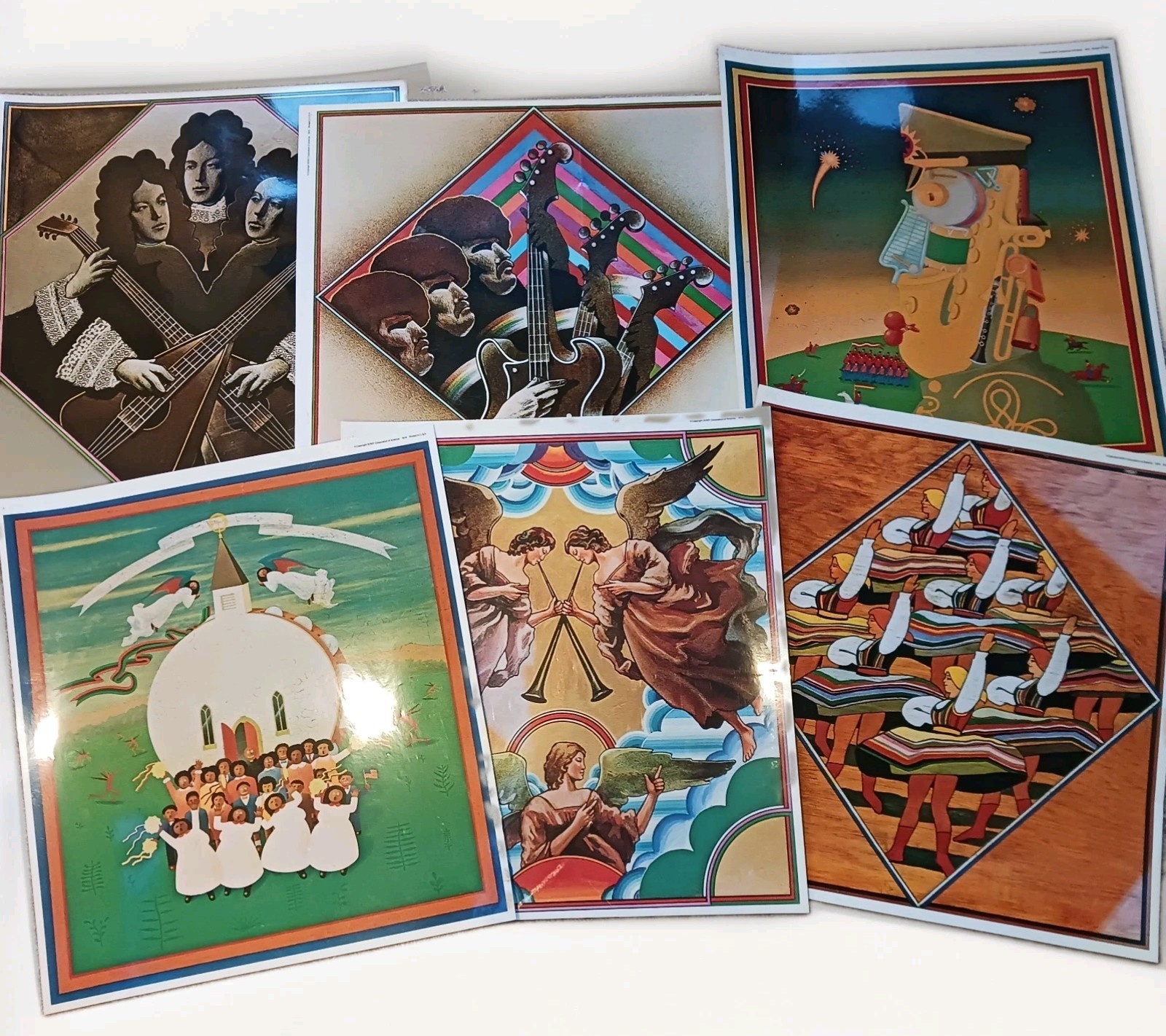 Original Vintage 1974/75 Sony Music Calendar Poster Artwork Lot Of 6 - 22 Original Vintage 1974/75 Sony Music Calendar Poster Artwork Lot Of 6 - 22
