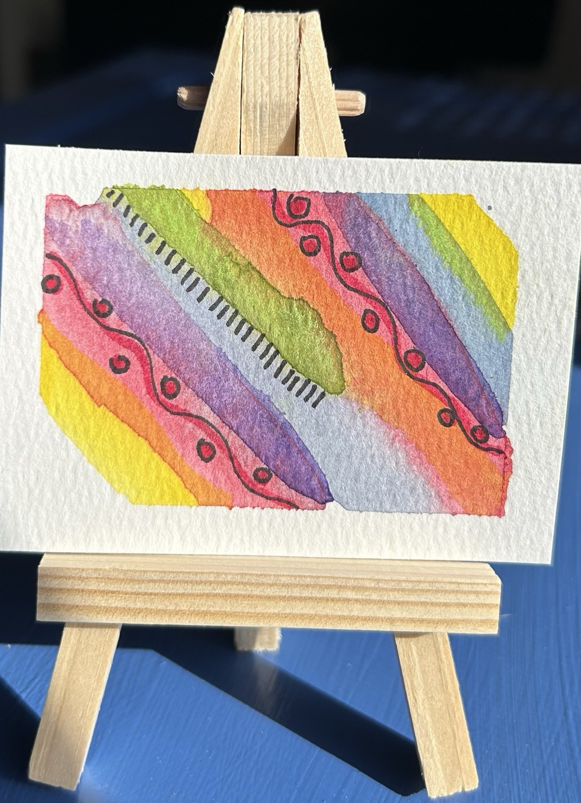 ACEO Art Card Original mixed media watercolor and ink. 2.5 x 3.5 Abstract ACEO Art Card Original mixed media watercolor and ink. 2.5 x 3.5 Abstract