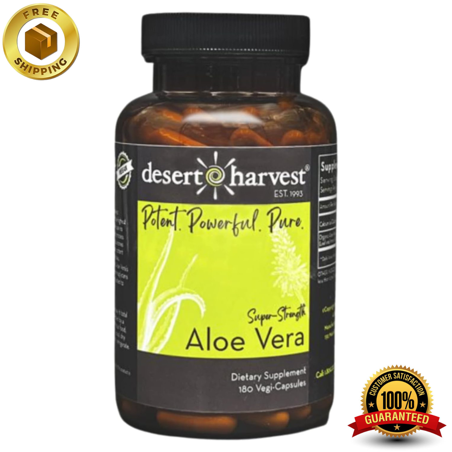 Desert Harvest Super Strength Aloe Vera – 180 Capsules | BRAND NEW Desert Harvest Super Strength Aloe Vera – 180 Capsules | BRAND NEW