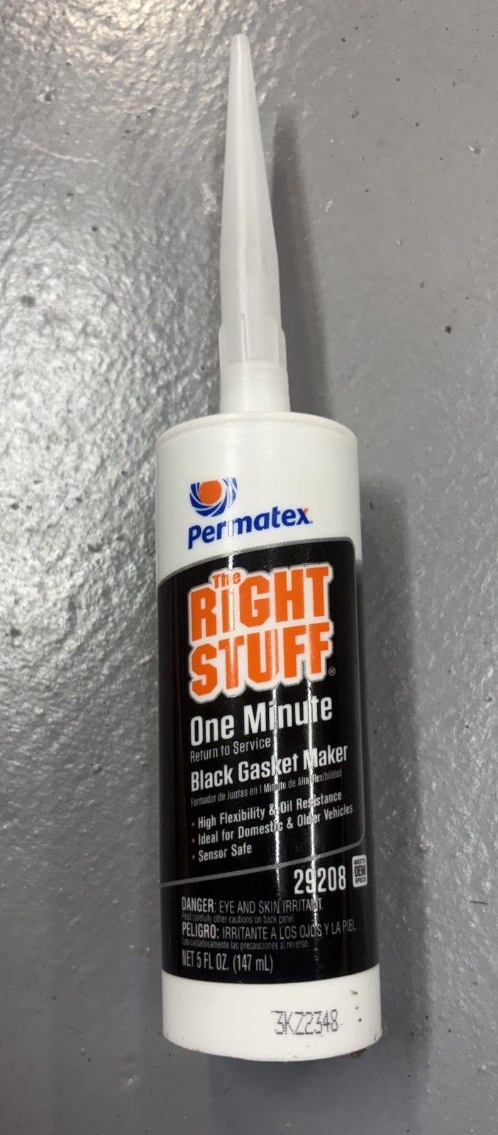 Permatex The Right Stuff Gasket Maker 5.0 oz Cartridge, Black #29208 Permatex The Right Stuff Gasket Maker 5.0 oz Cartridge, Black #29208