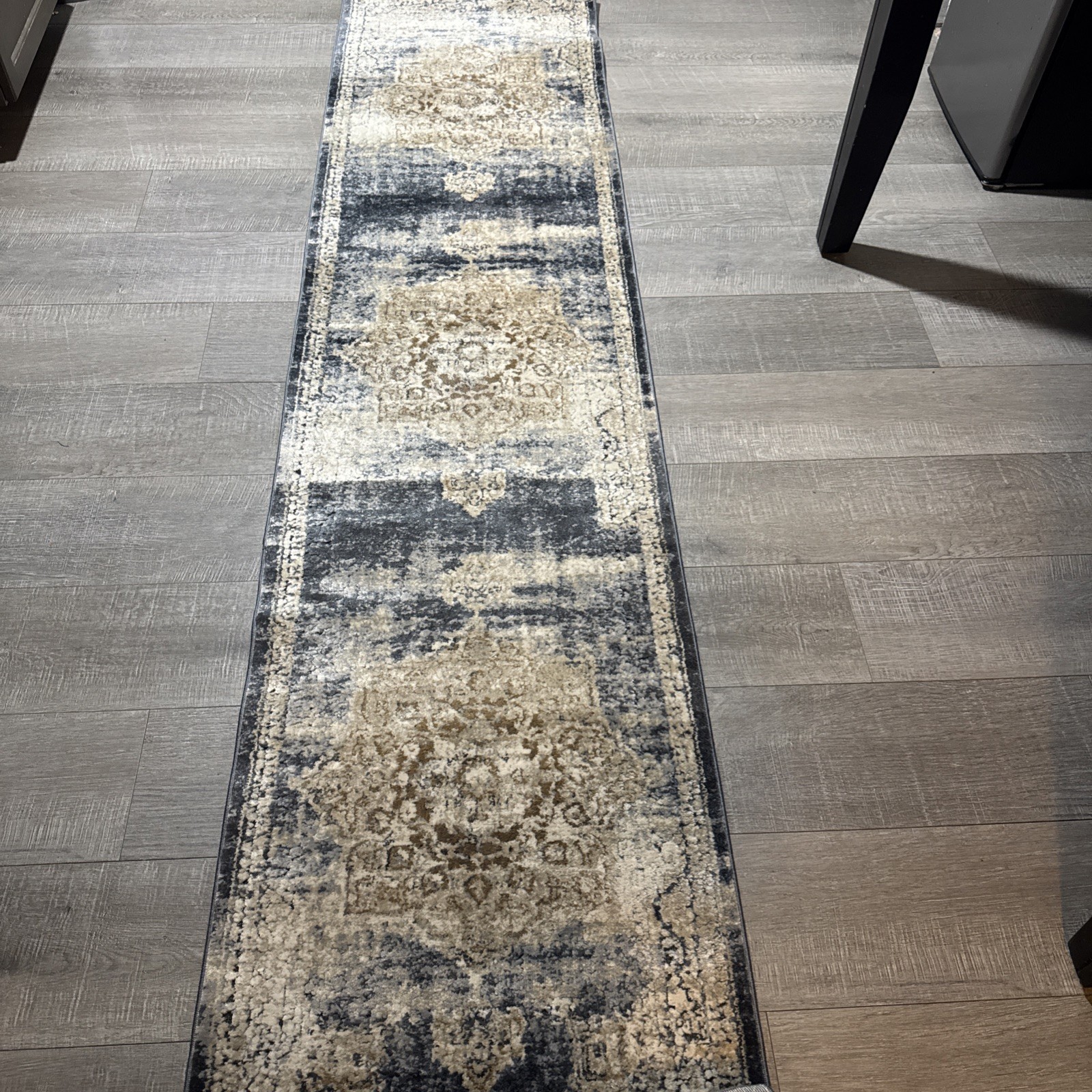 Unique Loom Eliza Runner Rug 2x8 Vintage Distressed Dark Slate Blue 2649108 Unique Loom Eliza Runner Rug 2x8 Vintage Distressed Dark Slate Blue 2649108