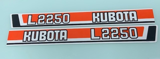 Aftermarket Kubota L2250 Hood decals Aftermarket Kubota L2250 Hood decals