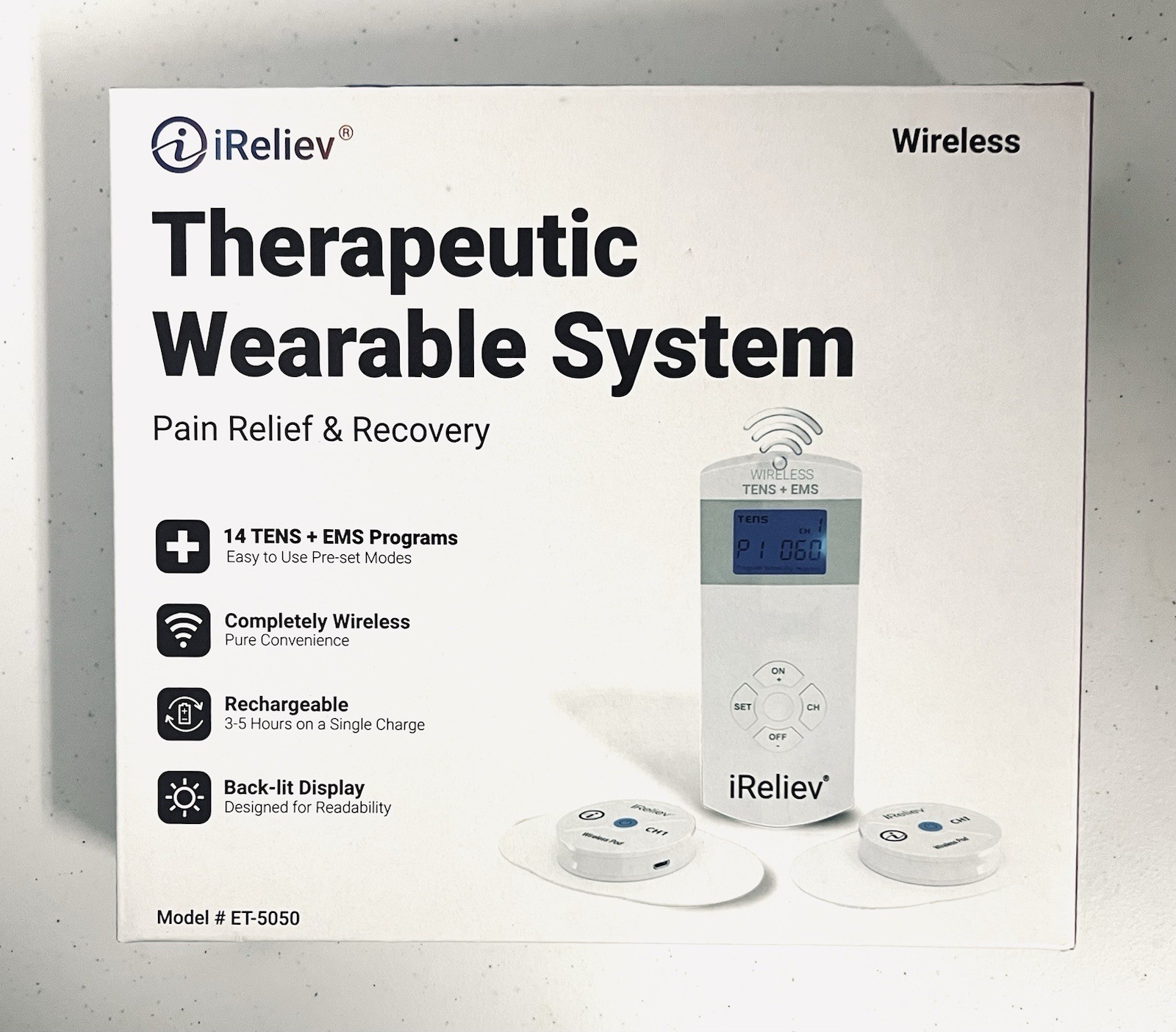 IReliev Wearable Pain Relief & Muscle Stimulation - Open Box IReliev Wearable Pain Relief & Muscle Stimulation - Open Box