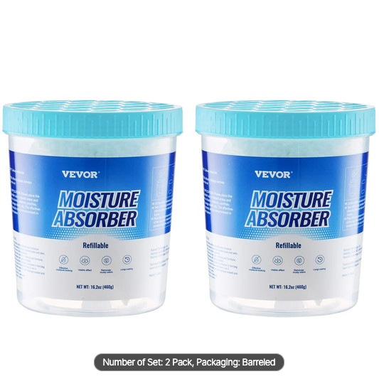 VEVOR Moisture Absorber Bucket 2 Pack 16.2 oz with Visible Effect Fragrance Free VEVOR Moisture Absorber Bucket 2 Pack 16.2 oz with Visible Effect Fragrance Free