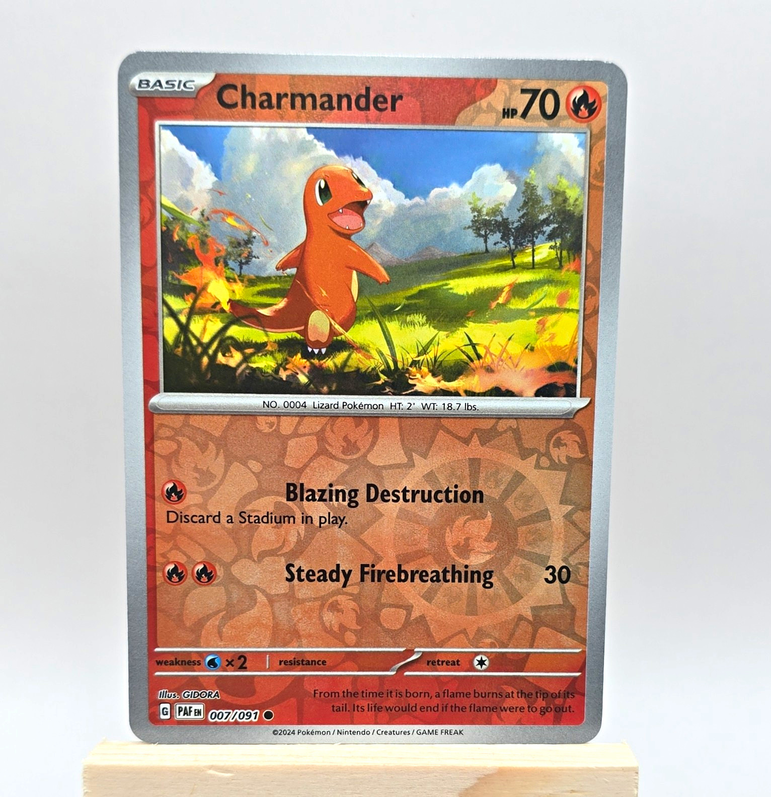The Pokémon Company Pokémon TCG SV Paldean Fates Charmander 007/091 Rev Holo