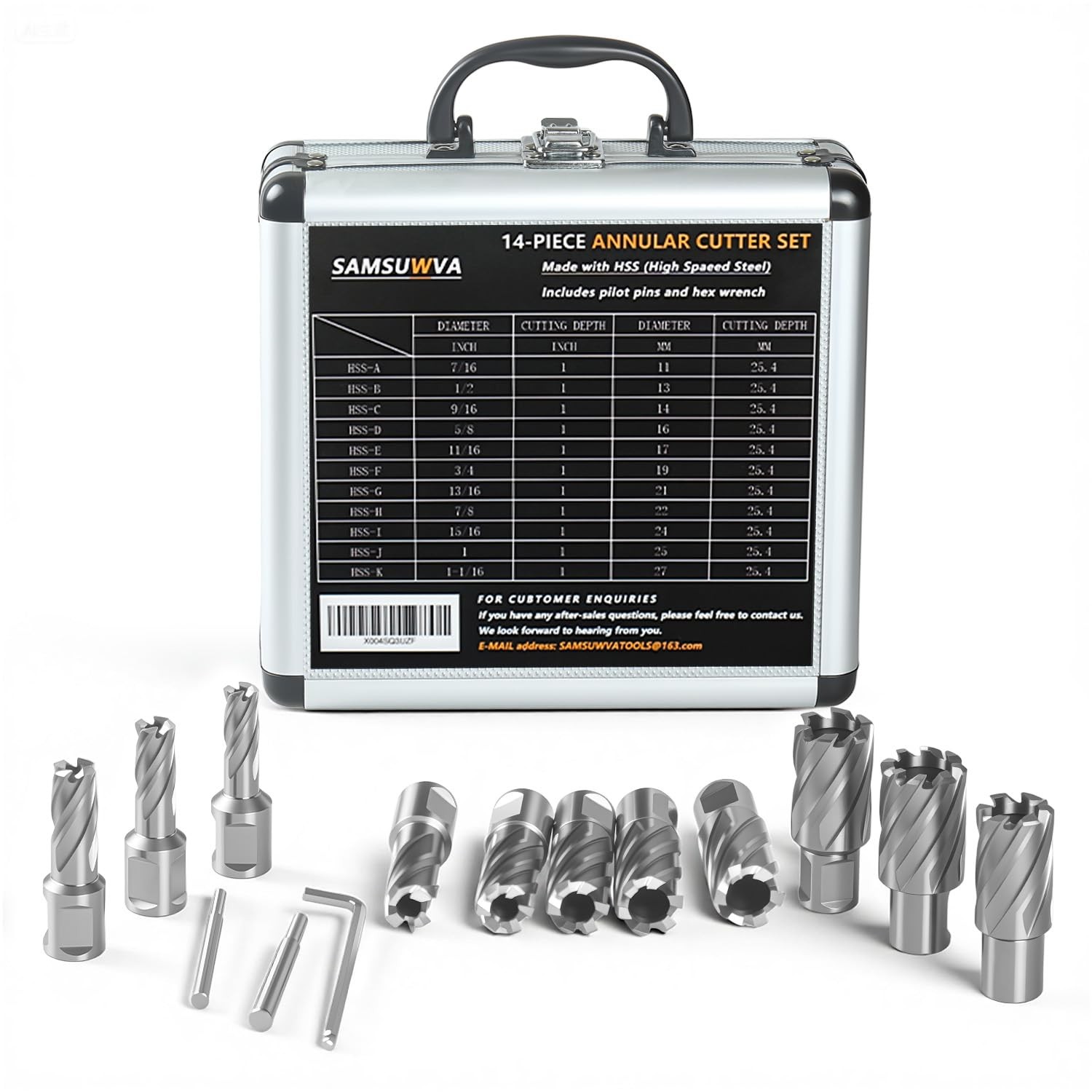 14PCS M2AL HSS Annular Cutter Sets - 1\ 14PCS M2AL HSS Annular Cutter Sets - 1\