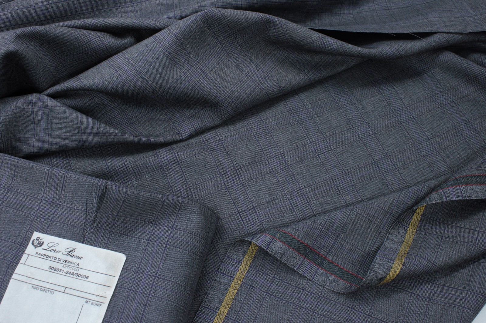 Loro Piana suiting fabric 270 Gr/Ml Glen Plaid check Loro Piana suiting fabric 270 Gr/Ml Glen Plaid check