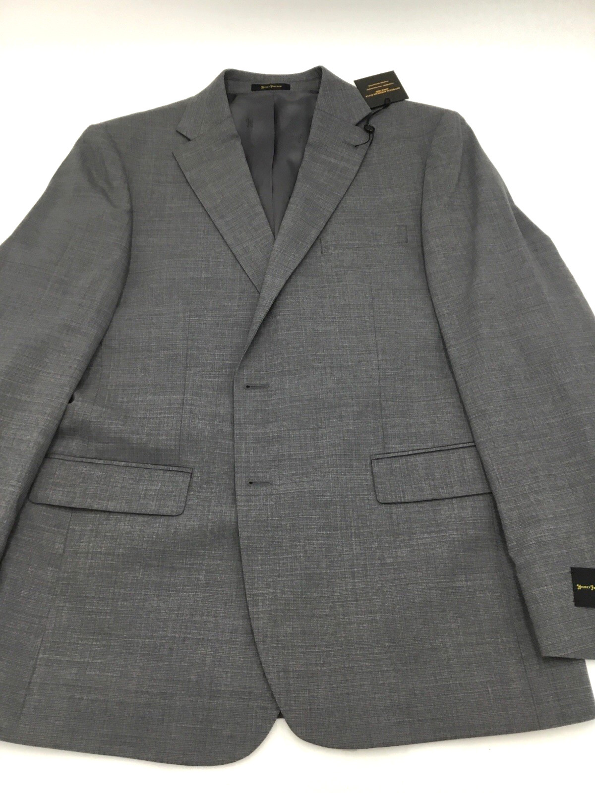 $ 595 Hickey Freeman Modern Fit Suit With Unhemmed Pant Grey Size 48Reg 43W $ 595 Hickey Freeman Modern Fit Suit With Unhemmed Pant Grey Size 48Reg 43W