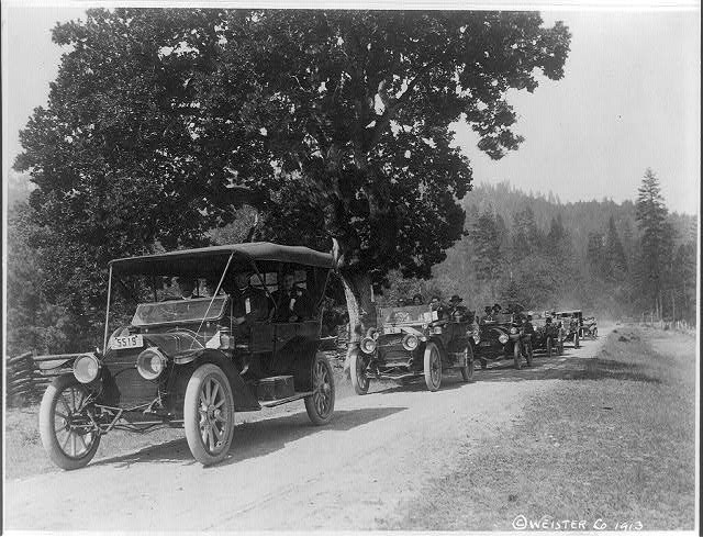 Cave Junction Oregon 1913 Autos En Route to Great Oregon Caves Convoy
