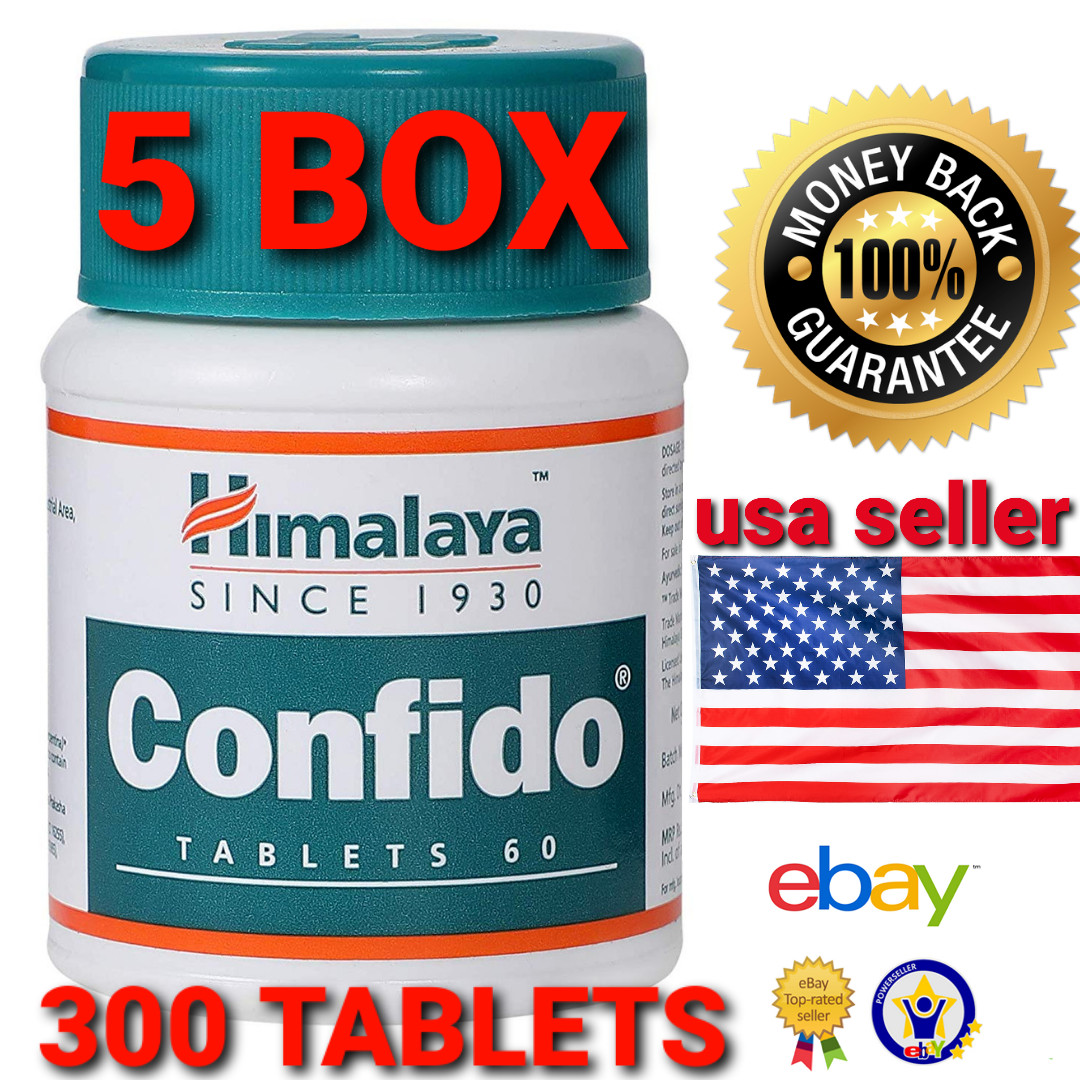 Confido Himalaya ORGANIC  USA 5 Pack 300 Tablets Vegetarian Botanical 100% Pure