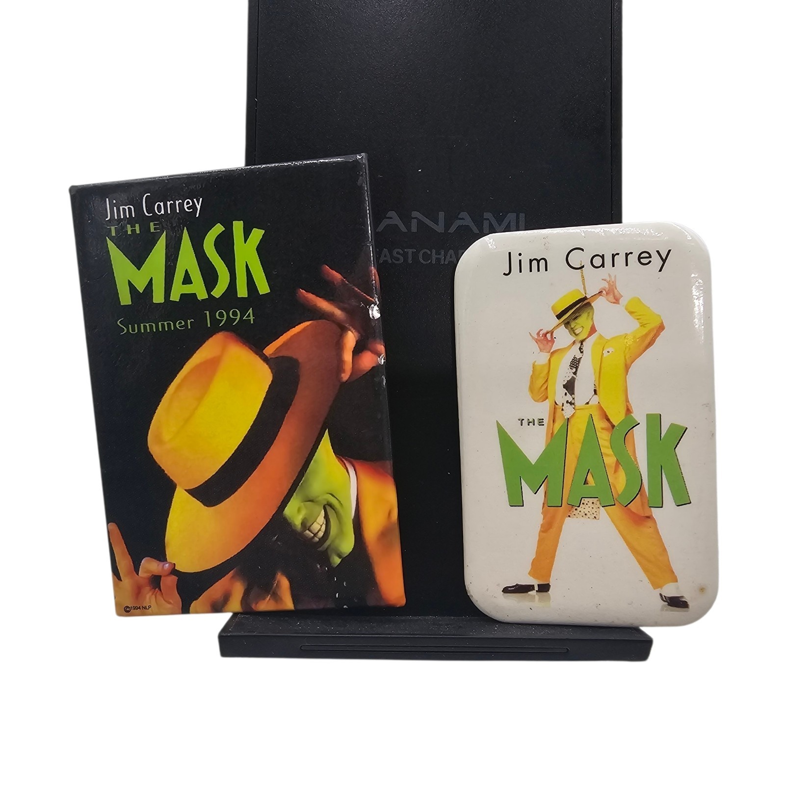Vintage 1994 Jim Carrey The Mask Promo Pinback Button Set of 2