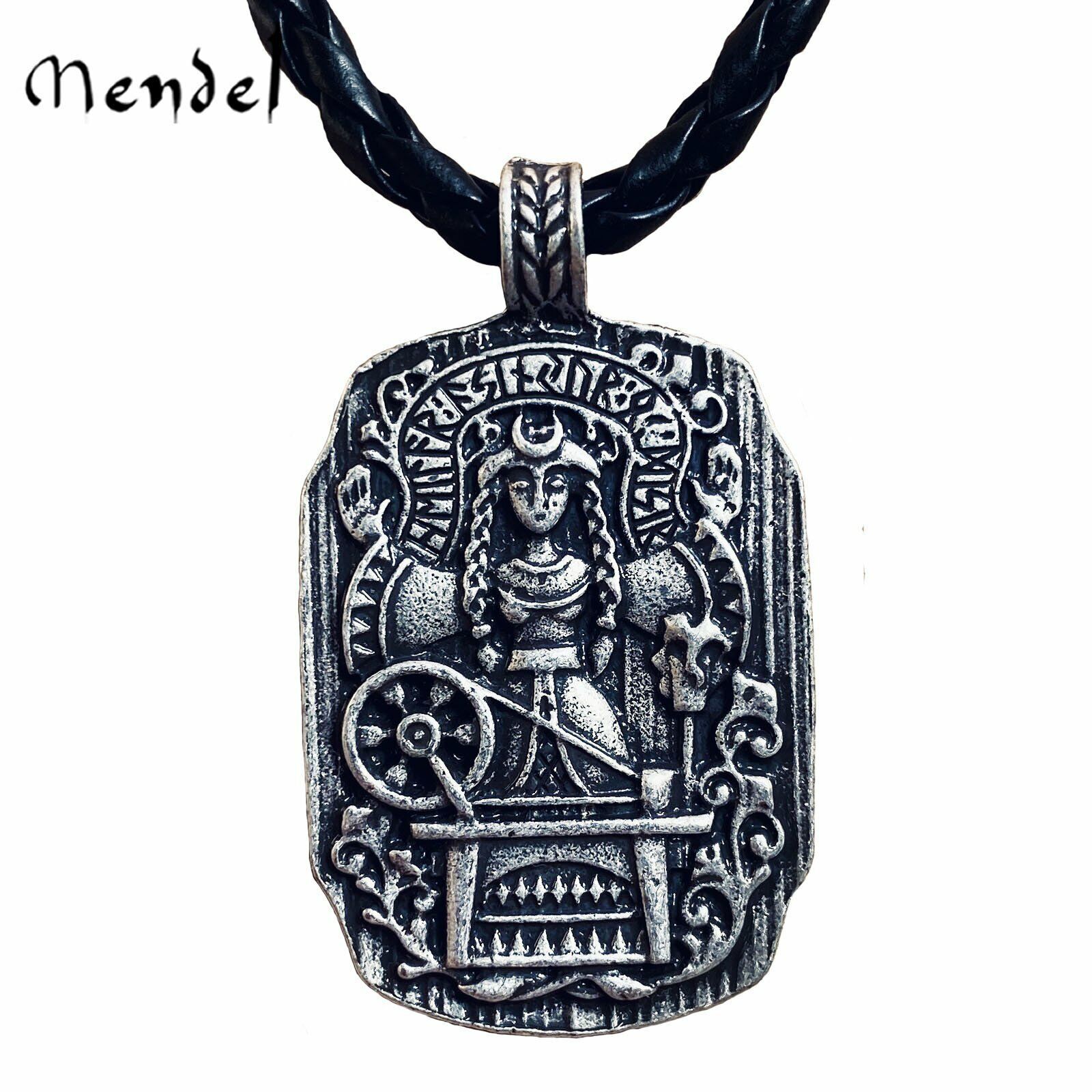 MENDEL Womens Norse Viking Rune Pagan Amulet Wiccan Witches Pendant Necklace
