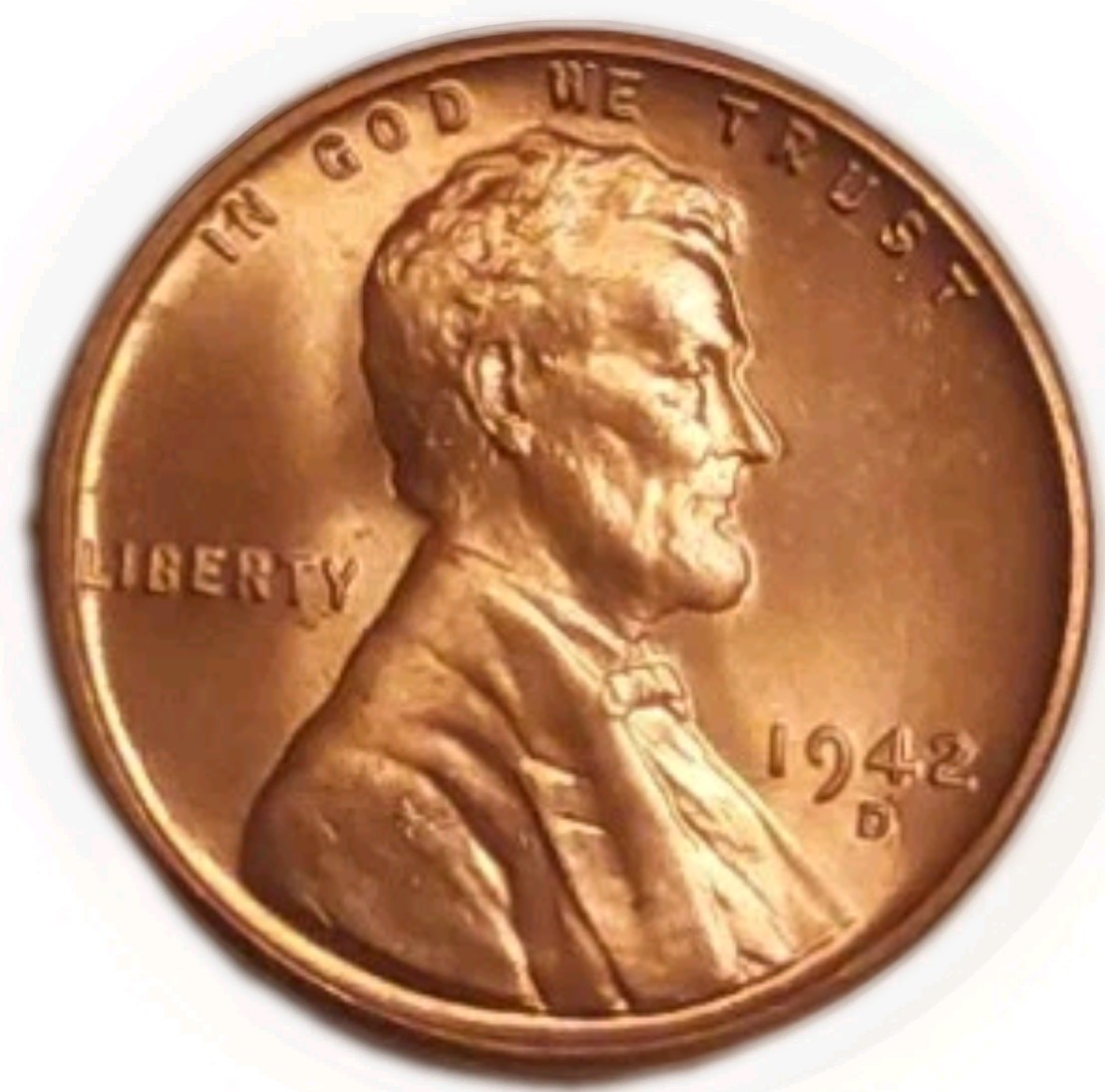 1942 D Lincoln Wheat Cent GEM BU+ RED Brilliant Uncirculated 1c Coin Free Post 1942 D Lincoln Wheat Cent GEM BU+ RED Brilliant Uncirculated 1c Coin Free Post