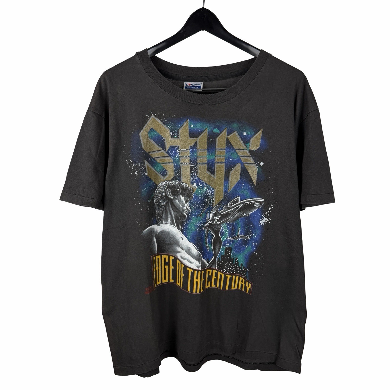 Vintage 1991 Styx Edge of The Century Rock Band Tour Faded Shirt Size XL Vintage 1991 Styx Edge of The Century Rock Band Tour Faded Shirt Size XL